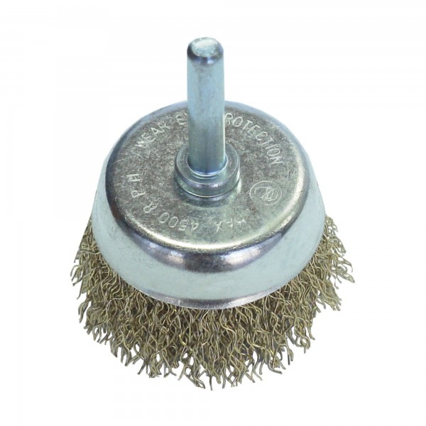 Cepillo taza 75 mm. espiga 6 mm.