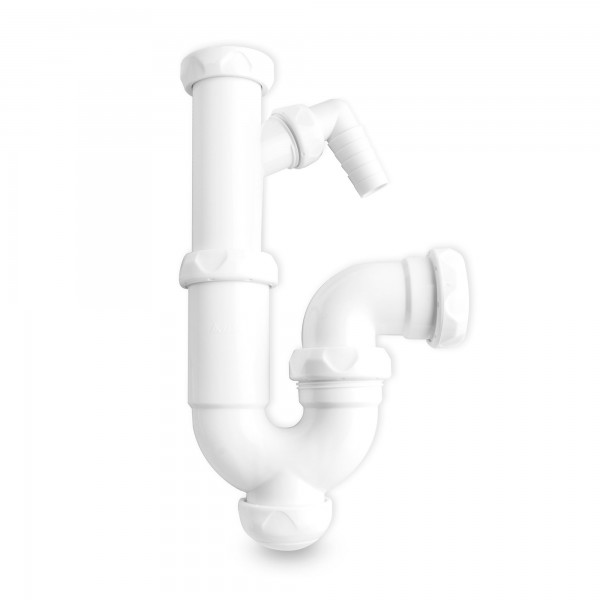 Sifon curvo ext. t/lavadora  simple1 1/2