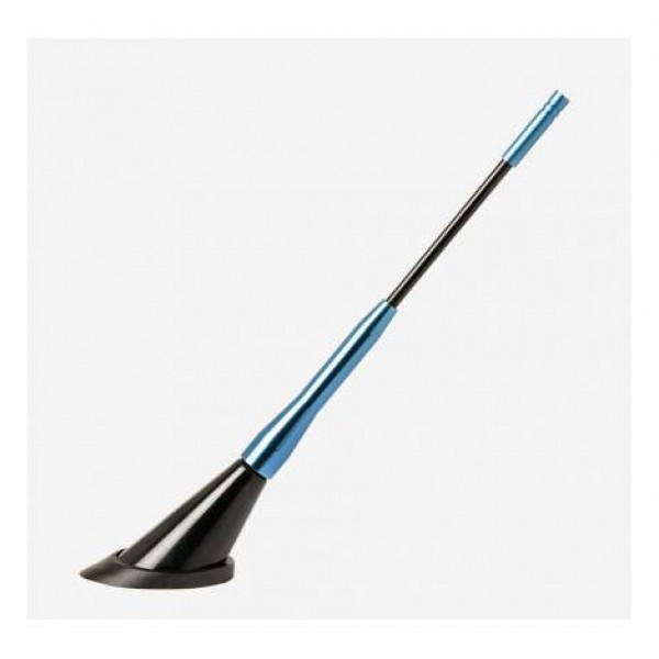 Antena aluminio 16v "tuning". azul