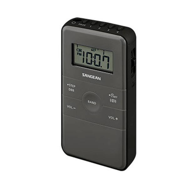 Sangean dt-140 negro radio de bolsillo fm am batería recargable