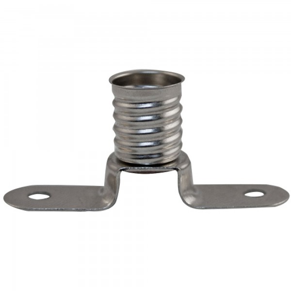 Portalamparas e-10 niquel puente