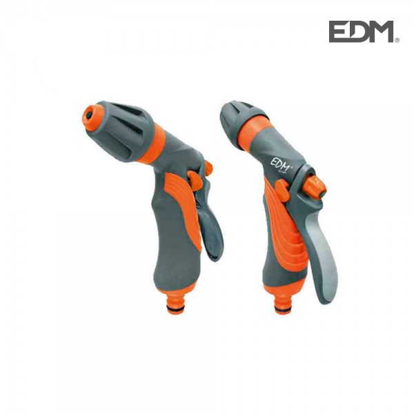 Pistola de riego regulable con conexión rápida, blister