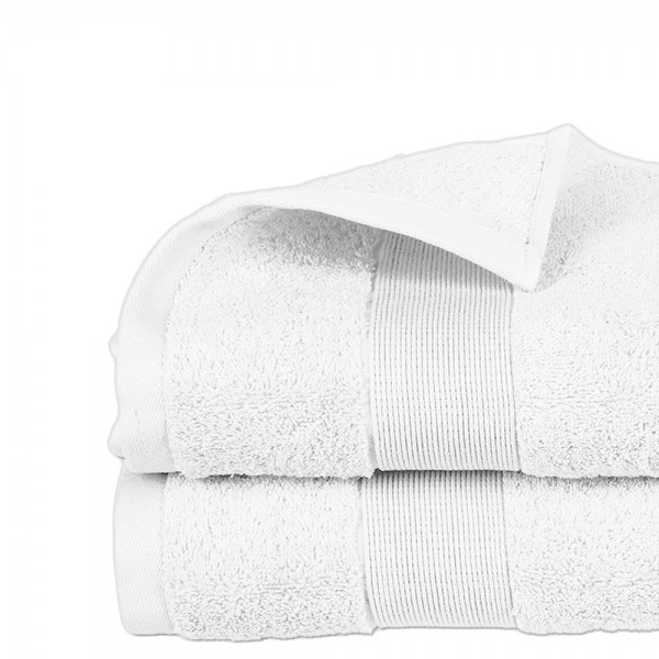 Toalla de rizo 450 g / m² color blanco 70 x 130 cm