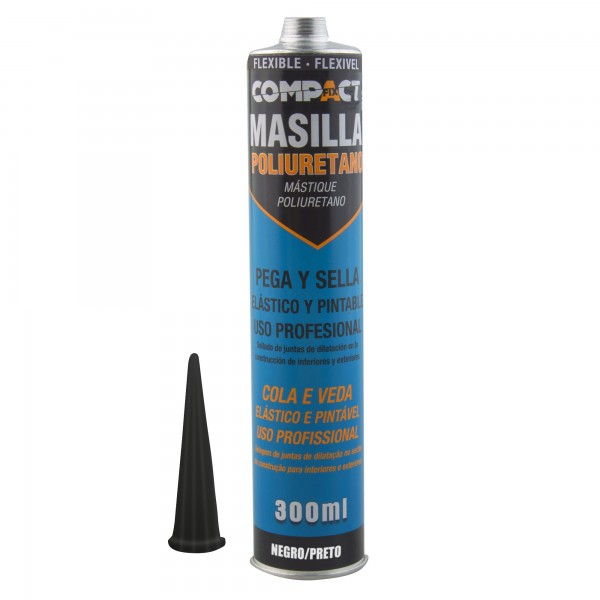 Masilla poliuretano flexib.300ml. negra