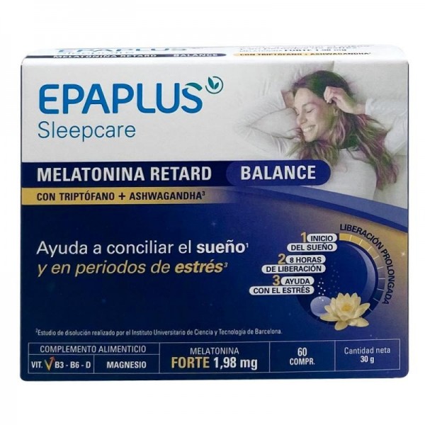 Epaplus Sleepcare Melatonina Retard Balance 60 Comprimidos