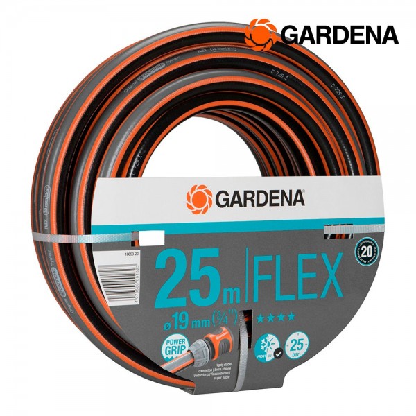 Manguera de riego flex ø19 mm, ¾ pulg, 25 m
