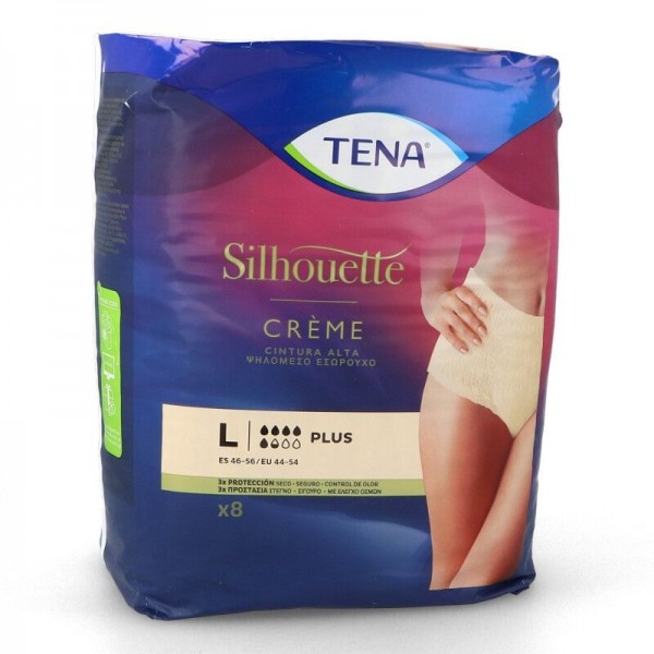 Tena Silhouette Crema Cintura Alta T-g 8 Uds