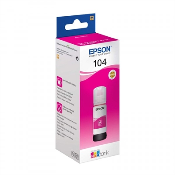 Epson botella tinta ecotank 104 magenta