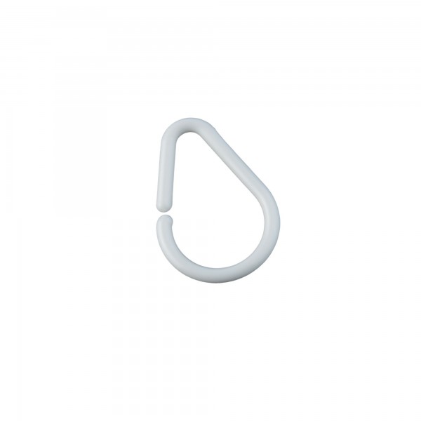 Anilla cortina pera blanc.plast. (100)