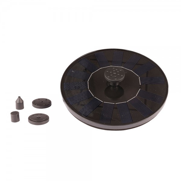 Fuente solar de jardín, de plástico, con efecto de movimiento, ø16 x 3,5 cm