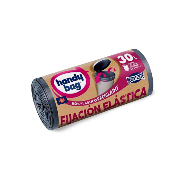 Handy Bag bolsa de basura fijación elástica 30L 15 bolsas