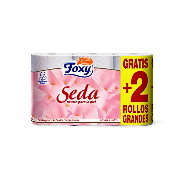 Foxy seda papel higienico 4+2 unidades