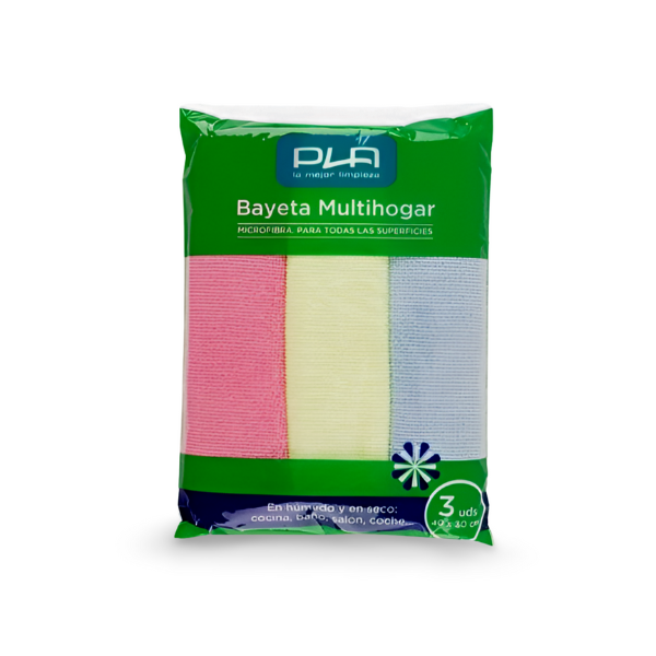 Pla bayeta multihogar de microfibras 3 unidades