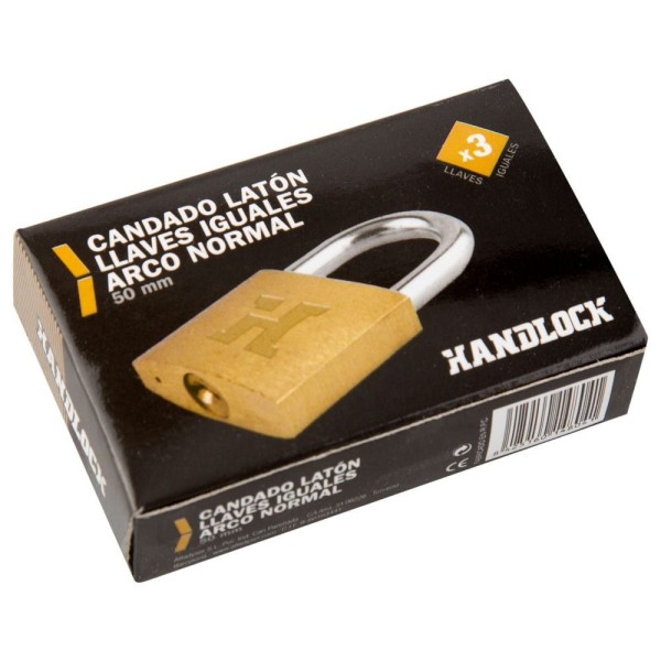 Candado laton  a/norm. 50mm.ll/ig.