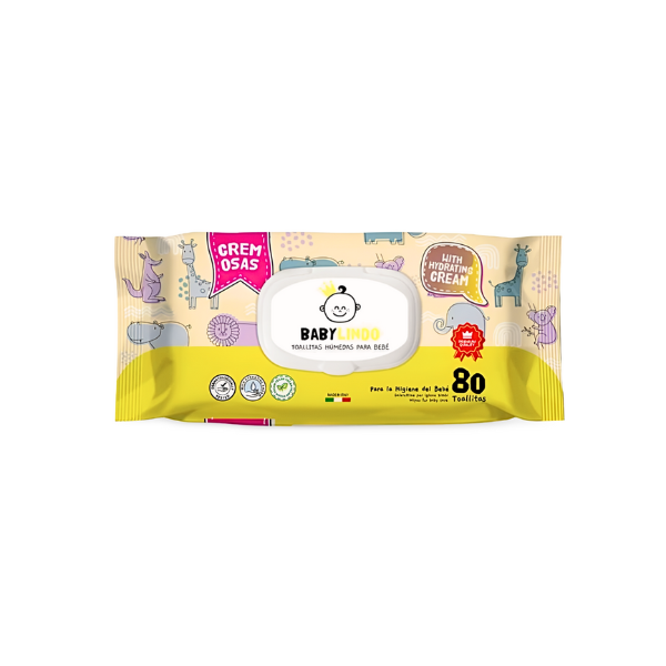 Baby lindo toallitas húmedas cremosas 80 unidades