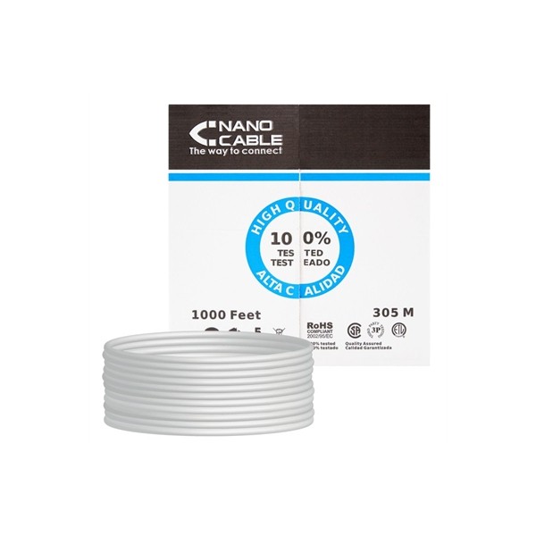 Nanocable bobina cable rj45 cat5e utp rigido 305m