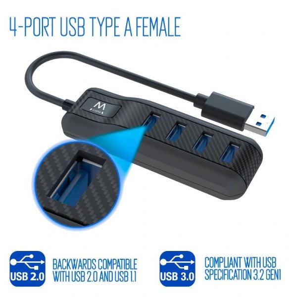 Ewent ew1138 hub 4 puertos usb 3.1 gen1 (usb 3.0)