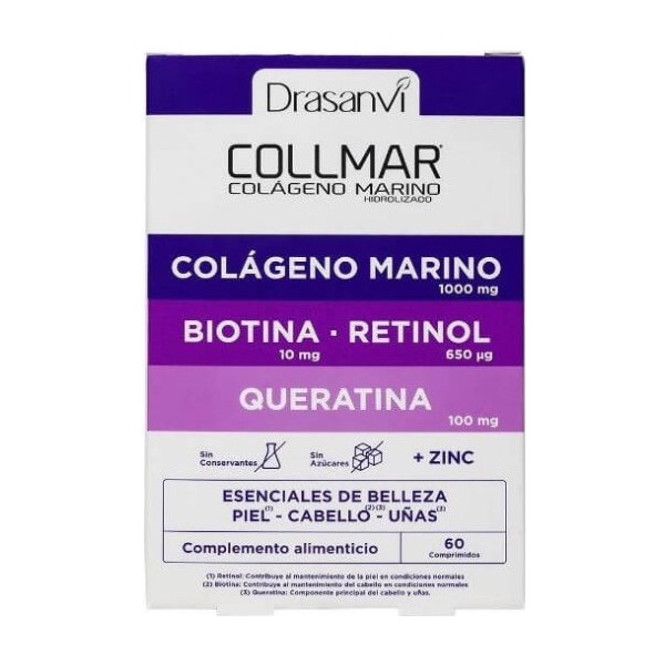 Collmar Esenciales Belleza Piel Cabello Uñas 60 Comprimidos