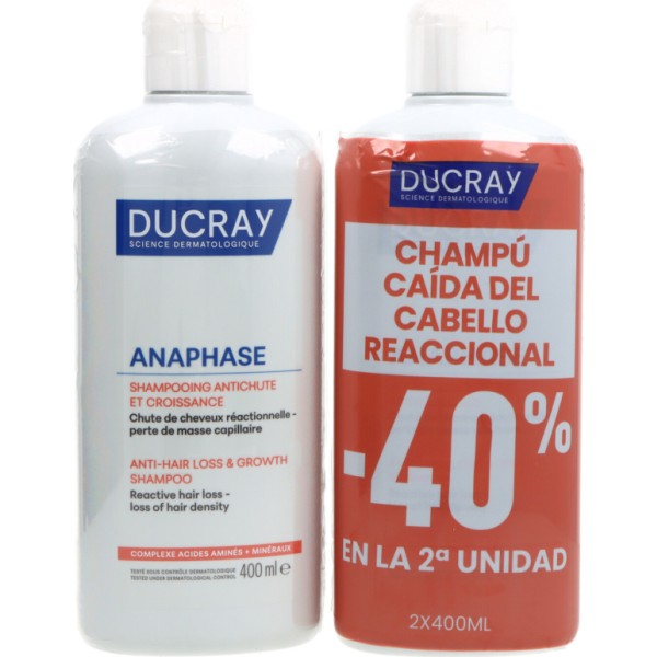 Ducray Anaphase Champú Anticaida y Crecimiento 400 ml + 400ml Promo