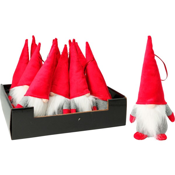 Gnomo gris con gorro rojo 8 x 22 cm (pack 2 unidades)