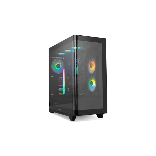 Nox semitorre hummer ether cristal curvo negro