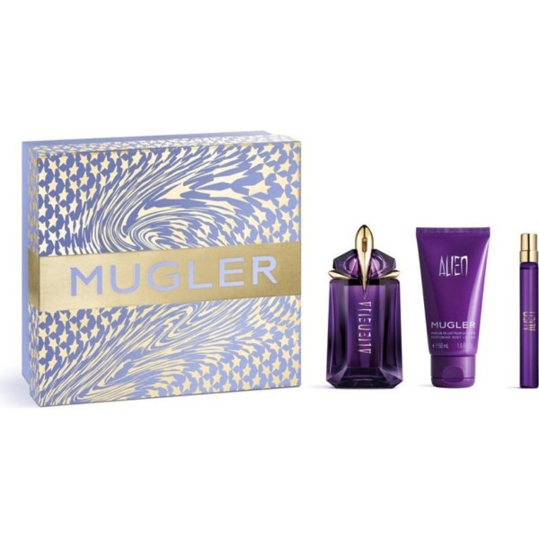 Thierry mugler alien eau de parfum 60ml vaporizador + locion corporal 50ml + miniatura eau de parfum 10ml vaporizador