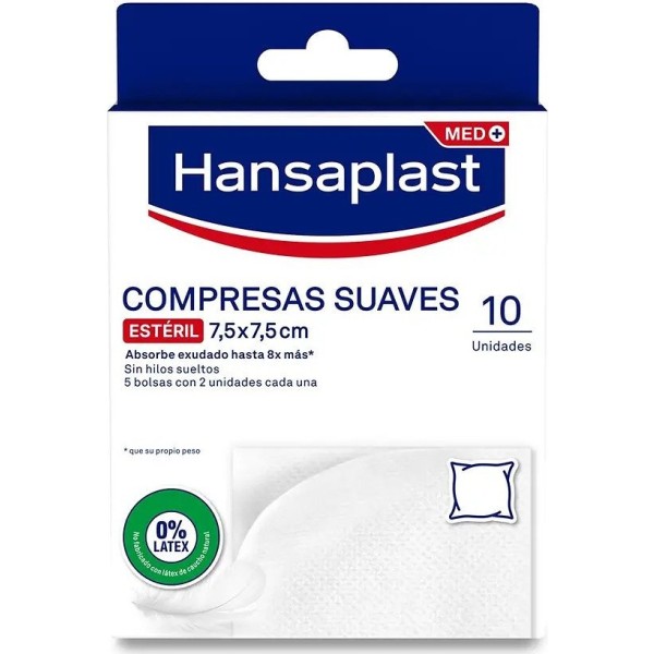 Hansaplast Gasas Estériles Tejido Sin Tejer 10 Unidades 7,5 X 7,5 cm